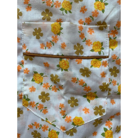 vintage Sheila Anne Floral patten sleep top Button Up retro EUC USA made - Picture 3 of 6